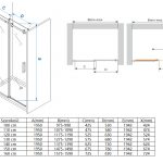 Drzwi prysznicowe przesuwne LEYDEN DSV200