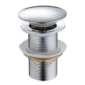 Korek umywalkowy klik klak mosiężny bez przelewu - CHROM