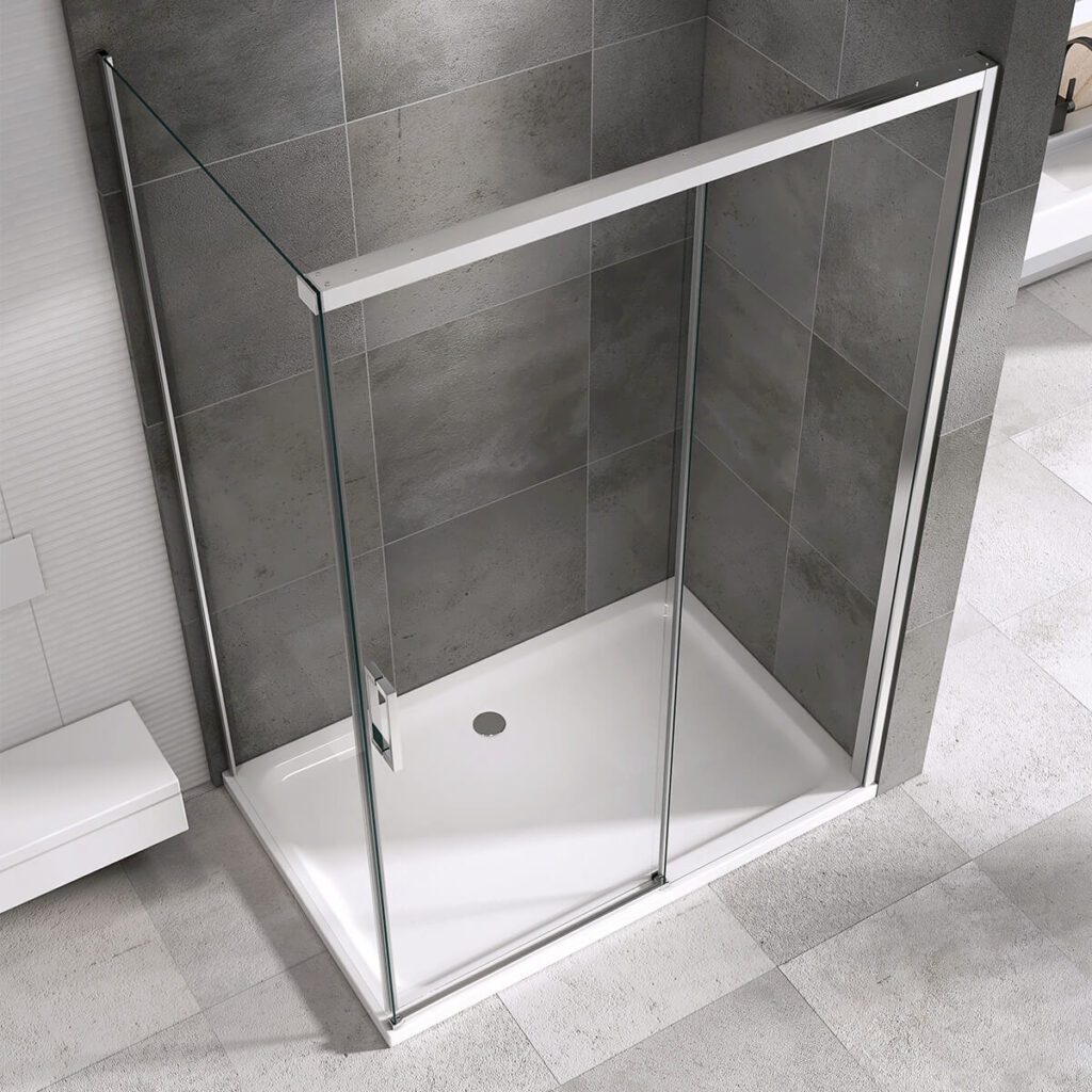 Kabina prysznicowa przesuwna DS1500 LEYDEN - cichy domyk