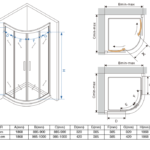 Kabina prysznicowa półokrągła przesuwna DS600 - LEYDEN
