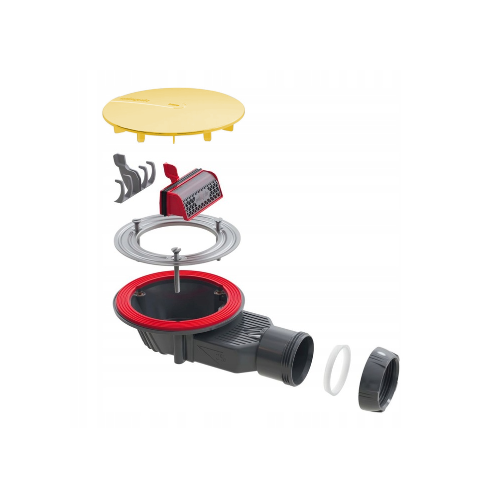 Syfon brodzikowy niski 90mm Slim+ WIRQUIN - CHROM