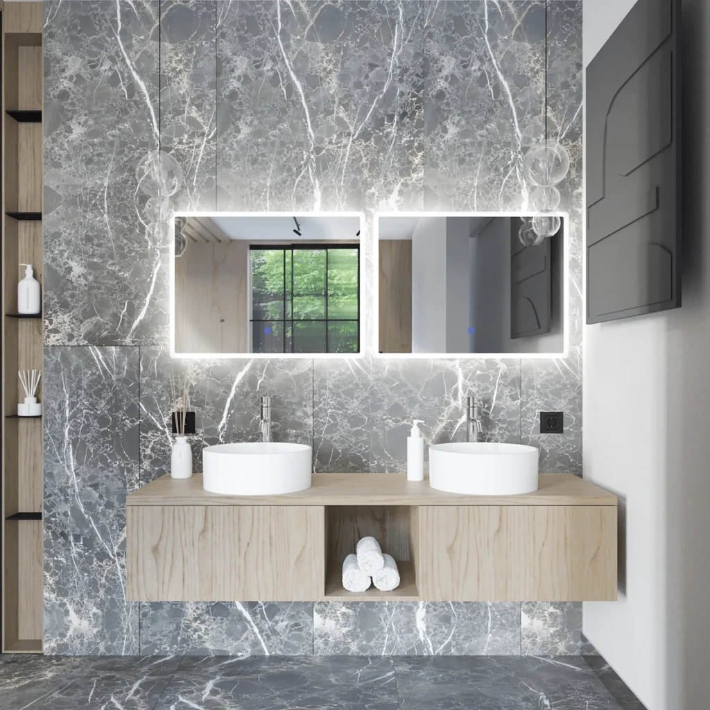 Lustro łazienkowe LED antypara - 60 x 80 cm - MC 15