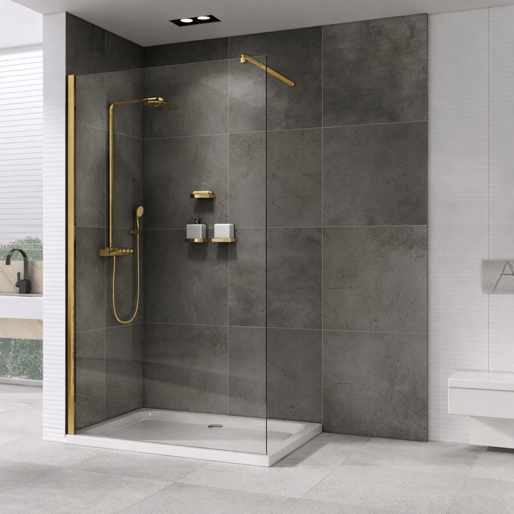 Ścianka prysznicowa WALK IN ZŁOTA 8mm D9 G - LEYDEN