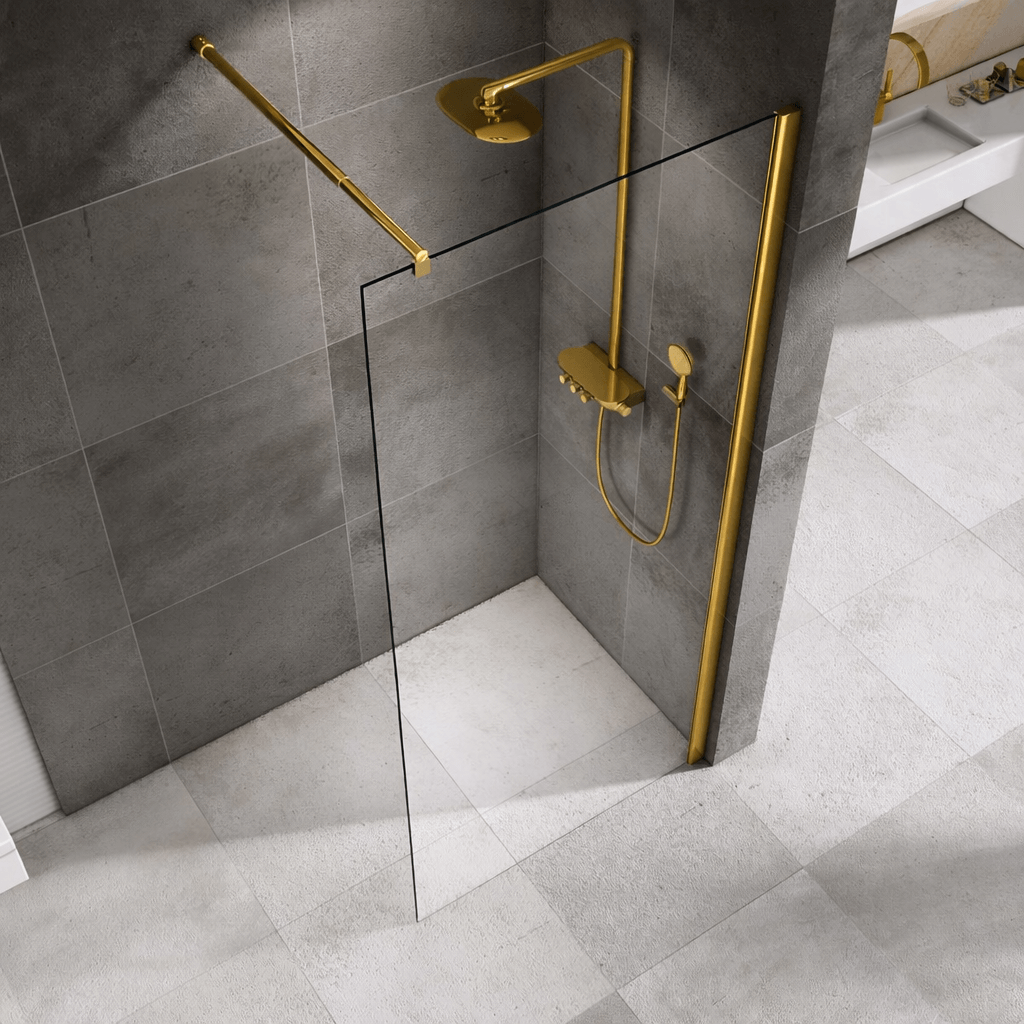 Ścianka prysznicowa WALK IN ZŁOTA 8mm D9 G - LEYDEN