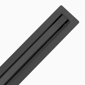 Odpływ prysznicowy liniowy CZARNY wąski SLIM obrotowy syfon LEYDEN